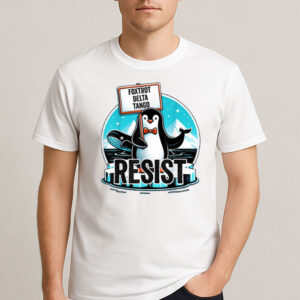 RESIST-Penguin-Foxtrot-Delta-Tango-Funny-Activism-Tee-US