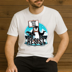 RESIST-Penguin-Foxtrot-Delta-Tango-Funny-Activism-Tee-USA