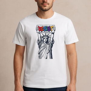 RESIST-Rainbow-Statue-of-Liberty-Political-Activism-Tee-US