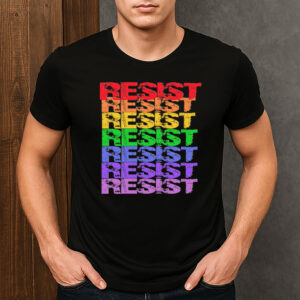 Rainbow-Resist-Fitted-T-Shirt-–-LGBTQ+-Pride-Activist-Tee