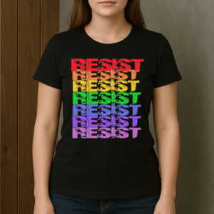 Rainbow-Resist-Fitted-T-Shirt-–-LGBTQ+-Pride-Activist-Tee-US