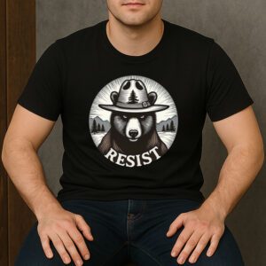 Resist-Bear-Smokey-T-Shirt-–-Wilderness-Protest-Graphic-Tee