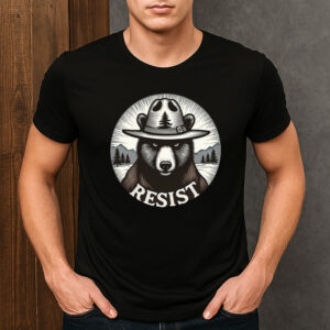Resist-Bear-Smokey-T-Shirt-–-Wilderness-Protest-Graphic-Tee-USA