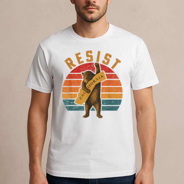 Resist-California-Bear-T-Shirt-–-Retro-Political-Activist-Tee-US