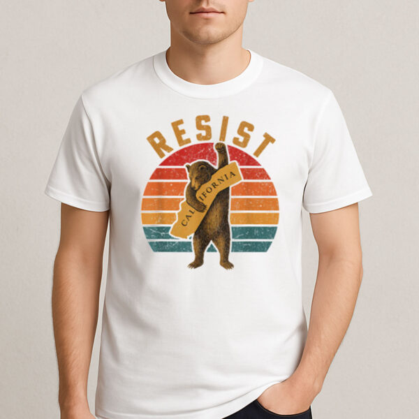Resist-California-Bear-T-Shirt-–-Retro-Political-Activist-Tees