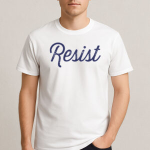 Resist-Denim-Script-T-Shirt-–-Minimalist-Protest-Tees