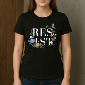 Resist-Floral-Anti-Trump-Political-Protest-Activist-Tee-US