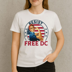 Resist-Free-DC-T-Shirt-–-Rosie-the-Riveter-DC-Statehood-Activist-Tee-USA