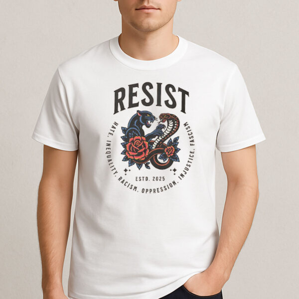 Resist-Panther-&-Snake-Activist-T-Shirt-–-Stand-Against-Hate,-Racism-&-Oppressions