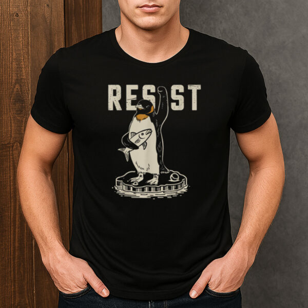 Resist-Penguin-Activism-Shirt-–-Funny-Protest-T-Shirt