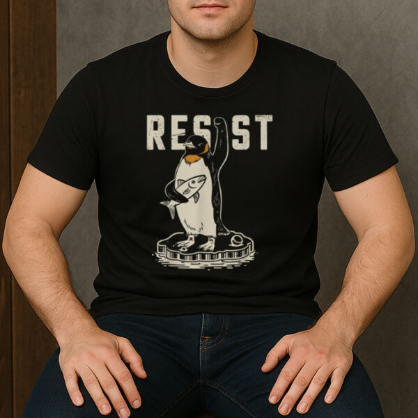 Resist-Penguin-Activism-Shirt-–-Funny-Protest-T-Shirt-USA