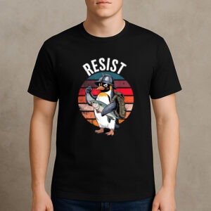 Resist-Penguin-Activism-T-Shirt-–-Funny-Protest-Graphic-Tee-US