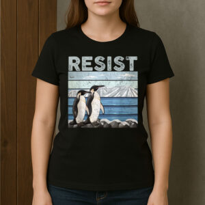 Resist-Penguin-Activism-T-Shirt-–-Save-the-Arctic-Graphic-Tee-US
