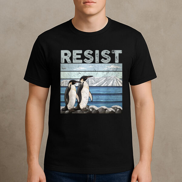 Resist-Penguin-Activism-T-Shirt-–-Save-the-Arctic-Graphic-Tees