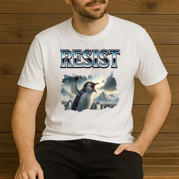 Resist-Penguin-Meme-Funny-Protest-T-shirt-USA