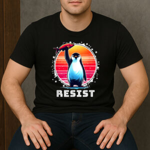 Resist-Penguin-Protest-Shirt-–-Funny-Anti-Tariffs-Tee