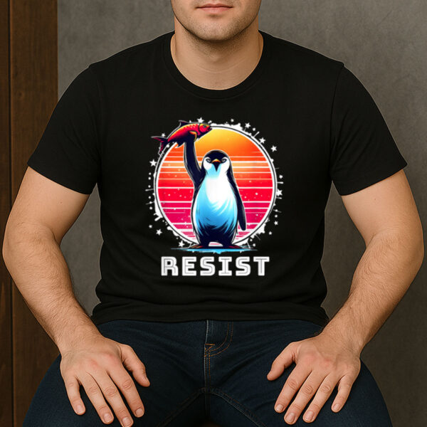 Resist-Penguin-Protest-Shirt-–-Funny-Anti-Tariffs-Tee