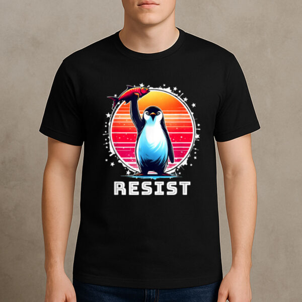 Resist-Penguin-Protest-Shirt-–-Funny-Anti-Tariffs-Tee-US
