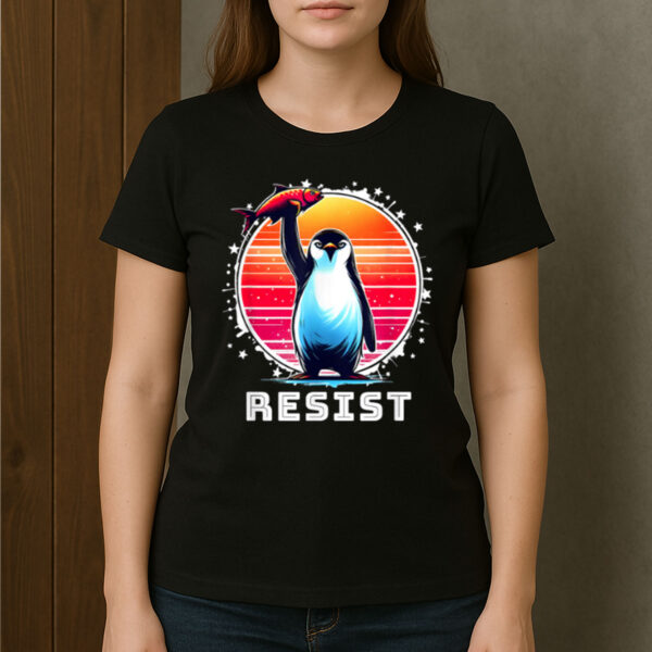Resist-Penguin-Protest-Shirt-–-Funny-Anti-Tariffs-Tees