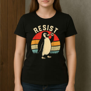 Resist-Penguin-Shirt-–-Retro-Activist-Graphic-Protest-Tee-US