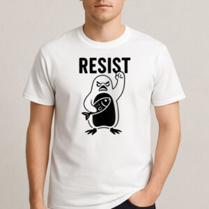 Resist-Penguin-T-Shirt-–-Funny-Activist-Graphic-Tees