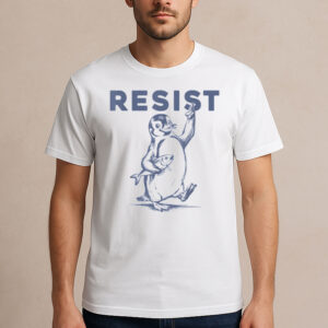 Resist-Penguin-T-Shirt-–-Funny-Environmental-Activist-Graphic-Tee-US