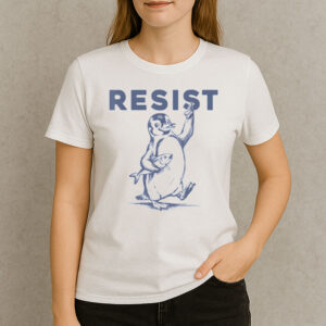 Resist-Penguin-T-Shirt-–-Funny-Environmental-Activist-Graphic-Tee-USA
