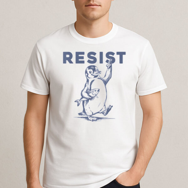 Resist-Penguin-T-Shirt-–-Funny-Environmental-Activist-Graphic-Tees