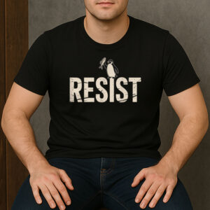 Resist-Penguin-T-Shirt-–-Funny-Protest-Against-Tariffs-Graphic-Tee