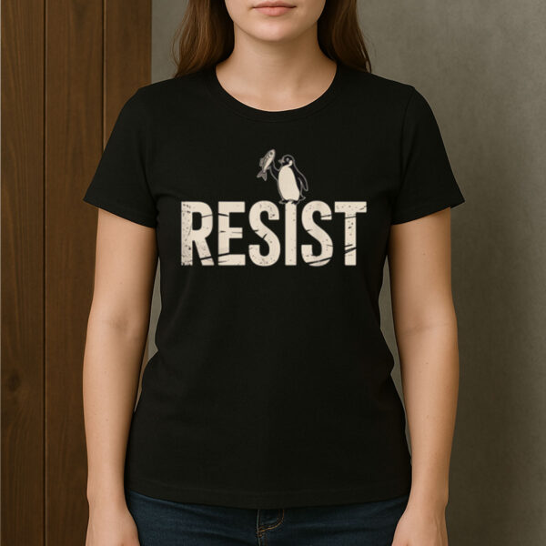 Resist-Penguin-T-Shirt-–-Funny-Protest-Against-Tariffs-Graphic-Tees