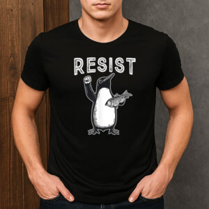 Resist-Penguin-T-Shirt-–-Political-Protest-Animal-Activist-Tee