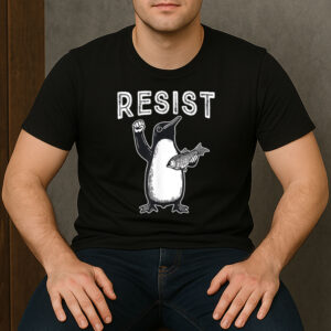 Resist-Penguin-T-Shirt-–-Political-Protest-Animal-Activist-Tee-USA