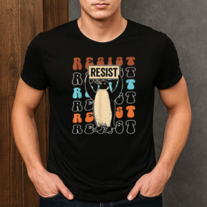 Resist-Penguin-Vintage-–-Funny-Protest-Political-Activist-Tee