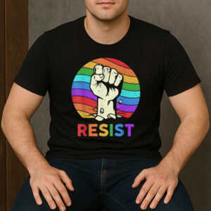 Resist-Rainbow-LGBT-Pride-T-Shirt-–-Equality-Activist-Graphic-Tee