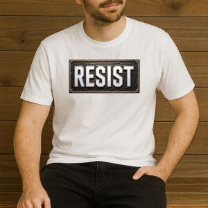 Resist-Rectangular-Plaque-T-Shirt-–-Bold-Political-Statement-Tee
