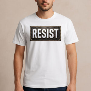 Resist-Rectangular-Plaque-T-Shirt-–-Bold-Political-Statement-Tee-US