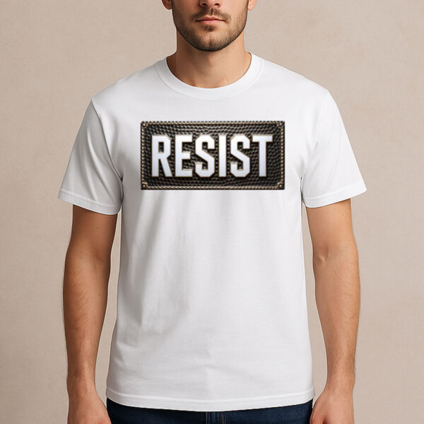 Resist-Rectangular-Plaque-T-Shirt-–-Bold-Political-Statement-Tee-US