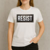 Resist-Rectangular-Plaque-T-Shirt-–-Bold-Political-Statement-Tee-USA