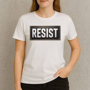 Resist-Rectangular-Plaque-T-Shirt-–-Bold-Political-Statement-Tee-USA
