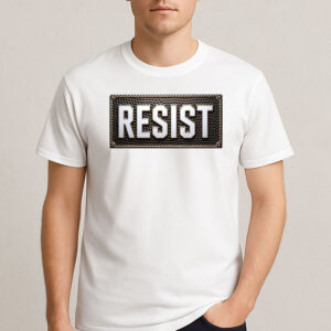 Resist-Rectangular-Plaque-T-Shirt-–-Bold-Political-Statement-Tees