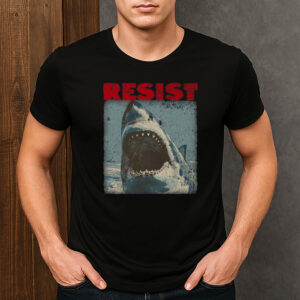 Resist-Shark-Shirt-–-Vintage-Graphic-Political-Tee