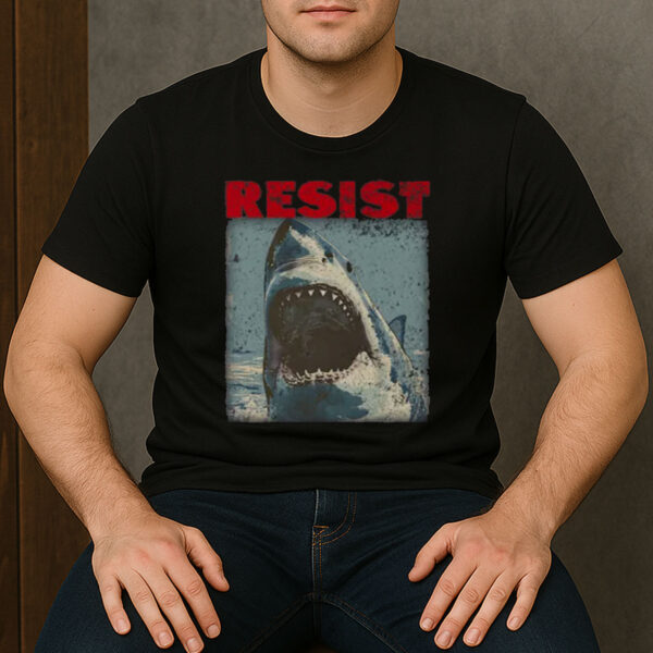 Resist-Shark-Shirt-–-Vintage-Graphic-Political-Tee-USA
