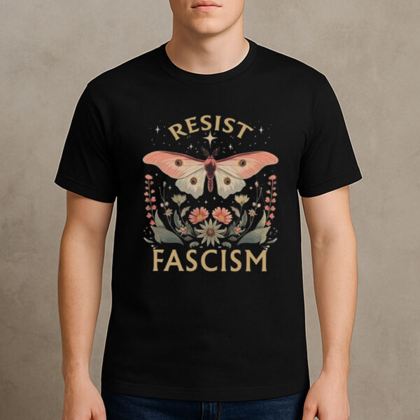 Retro-Butterfly-Resist-Fascism-Shirt-–-Political-Tee-US