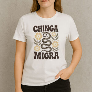 Retro-Chinga-La-Migra-Snake-and-Flowers-T-Shirt-US