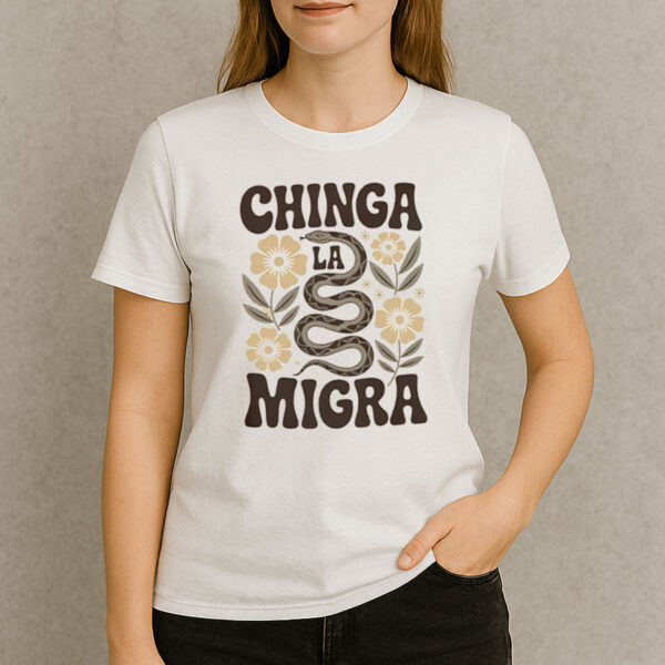 Retro-Chinga-La-Migra-Snake-and-Flowers-T-Shirt-US
