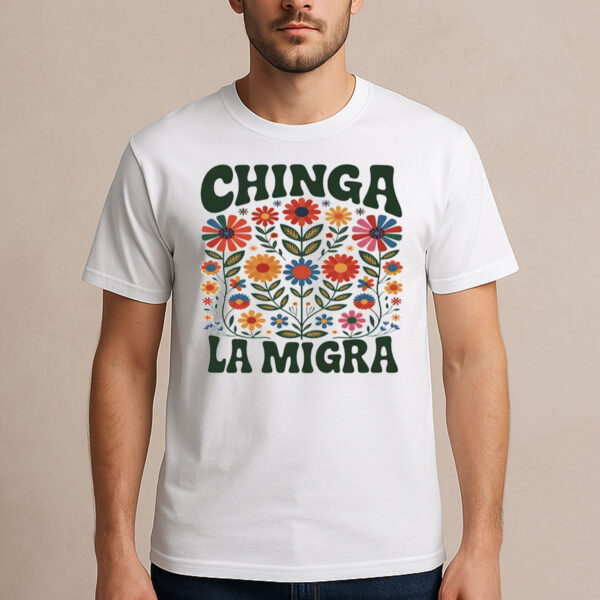 Retro-Folk-Floral-Chinga-La-Migra-Protest-T-Shirt-USA
