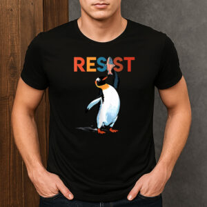 Retro-Resist-Penguin-–-American-Flag-Fish-Activist-Tee-USA