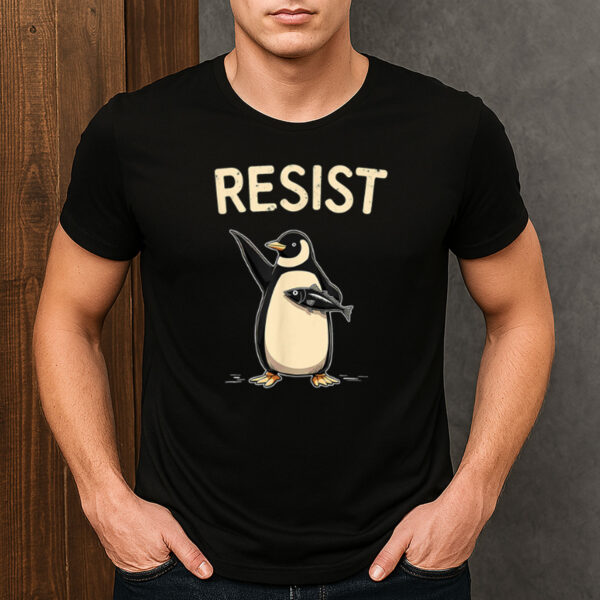 Sarcastic-Penguins-Resist-Tariffs-T-Shirt-–-Funny-Political-Graphic-Tee-USA