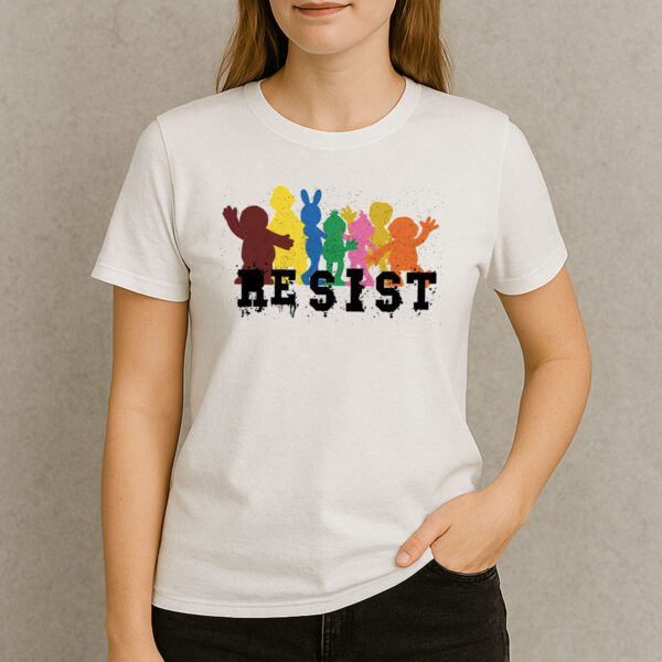 Save-PBS-Resist-Shirt-–-Colorful-Activism-Tee-with-Classic-Characters