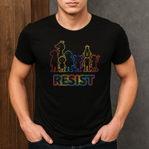 Save-PBS-Resist-Shirt-–-Rainbow-Outline-Sesame-Street-Tee